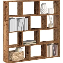 Boekenkasten & Wandplanken*vidaXL Wandschap kubus 12 vakken bewerkt hout kleurig Oud hout