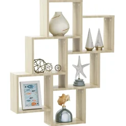 Wandschap kubus 78x15x93 cm bewerkt hout><noscript><img width=