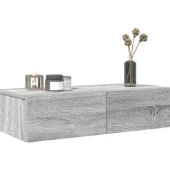 Wandschap met lades 60x26,5x15 cm bewerkt hout>vidaXL Sale