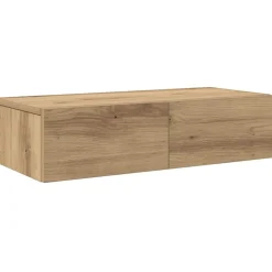 Boekenkasten & Wandplanken*vidaXL Wandschap met lades 60x26,5x15 cm bewerkt hout artisanaal eiken artisanaal eikenkleurig