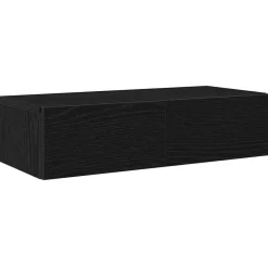 Boekenkasten & Wandplanken*vidaXL Wandschap met lades 60x26,5x15 cm bewerkt hout Zwart