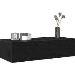 Boekenkasten & Wandplanken*vidaXL Wandschap met lades 60x26,5x15 cm bewerkt hout Zwart