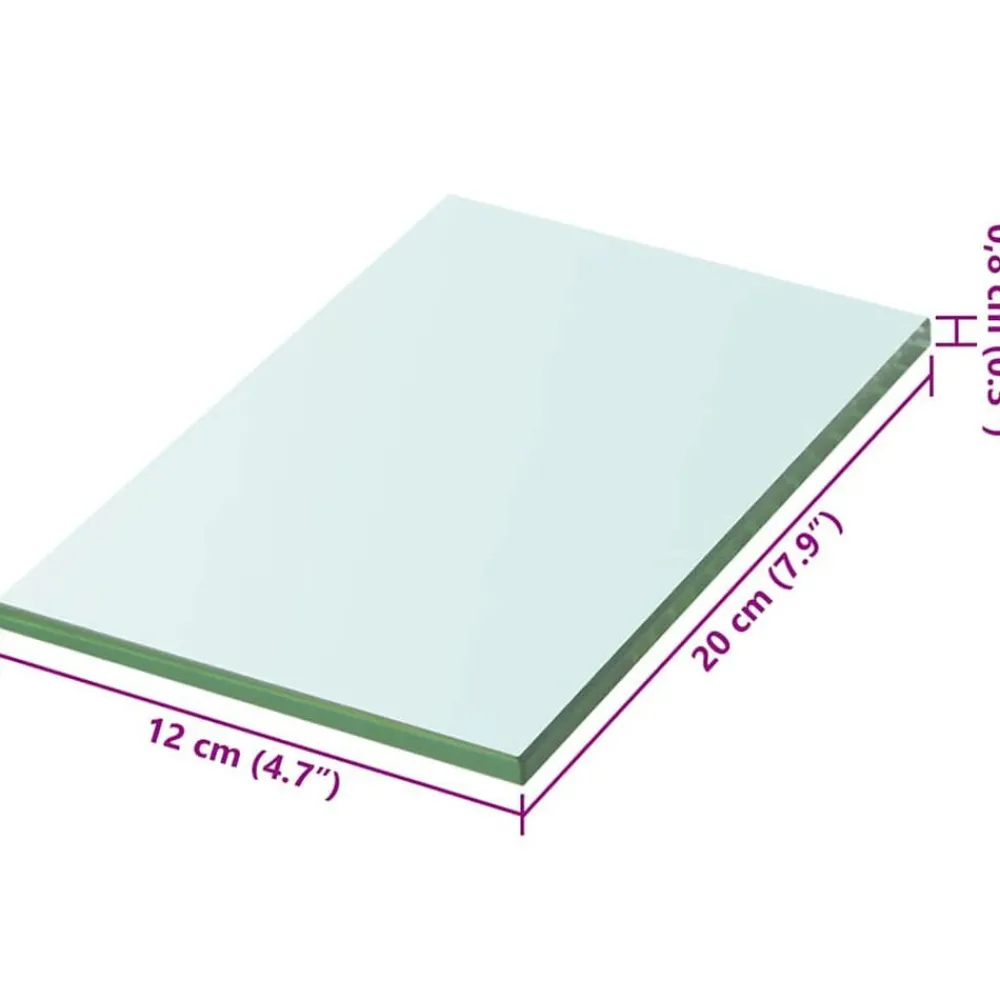 Boekenkasten & Wandplanken*vidaXL Wandschap transparant 20x12 cm glas