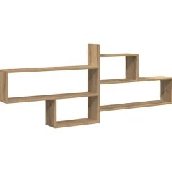 Wandschap 167,5x18x68 cm bewerkt hout artisanaal kleurig>vidaXL Outlet