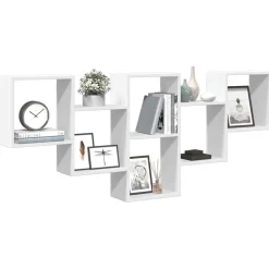 Boekenkasten & Wandplanken*vidaXL Wandschap 159x18x66 cm bewerkt hout Wit