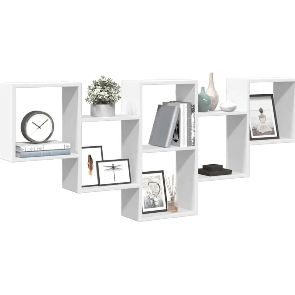 Boekenkasten & Wandplanken*vidaXL Wandschap 159x18x66 cm bewerkt hout Wit