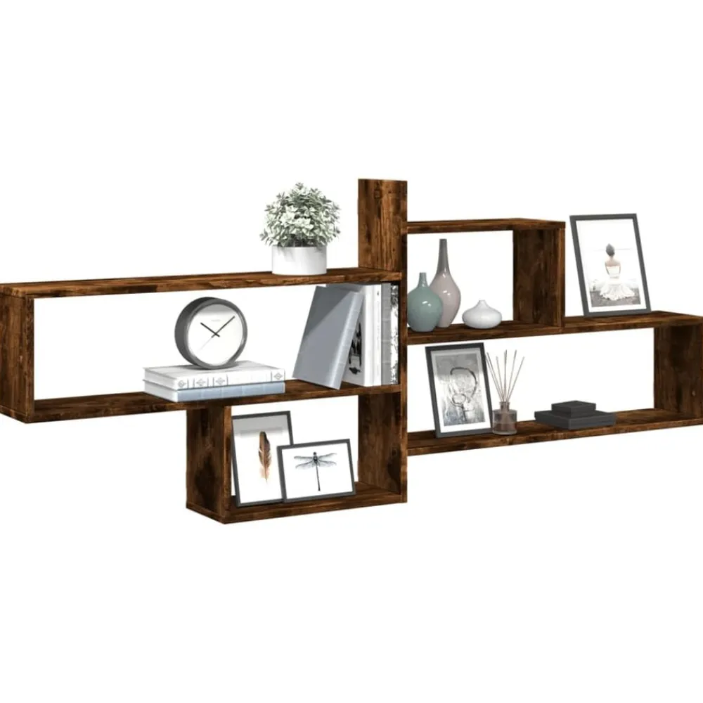 Wandschap 167,5x18x68 cm bewerkt hout kleurig>vidaXL Discount