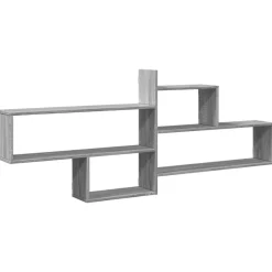 Boekenkasten & Wandplanken*vidaXL Wandschap 167,5x18x68 cm bewerkt hout eikenkleurig Grijs sonoma