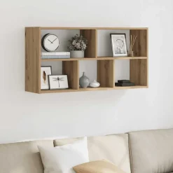 Boekenkasten & Wandplanken*vidaXL Wandschap 100x25x50 cm bewerkt hout artisanaal kleurig Eiken