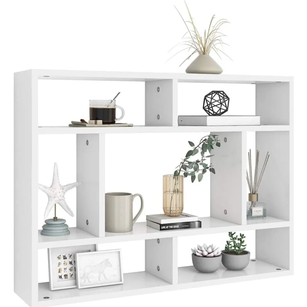 Boekenkasten & Wandplanken*vidaXL Wandschap 75x16x55 cm bewerkt hout Wit