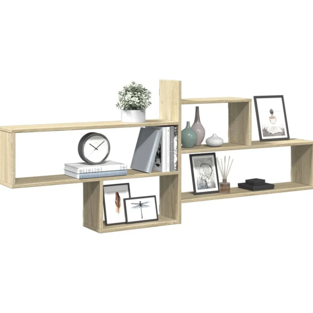 Wandschap 167,5x18x68 cm bewerkt hout kleurig>vidaXL New
