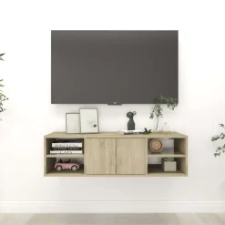 Wandschap 102x30x29 cm bewerkt hout kleurig>vidaXL New