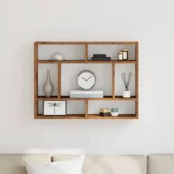 Boekenkasten & Wandplanken*vidaXL Wandschap 75x16x55 cm bewerkt hout kleurig Oud hout