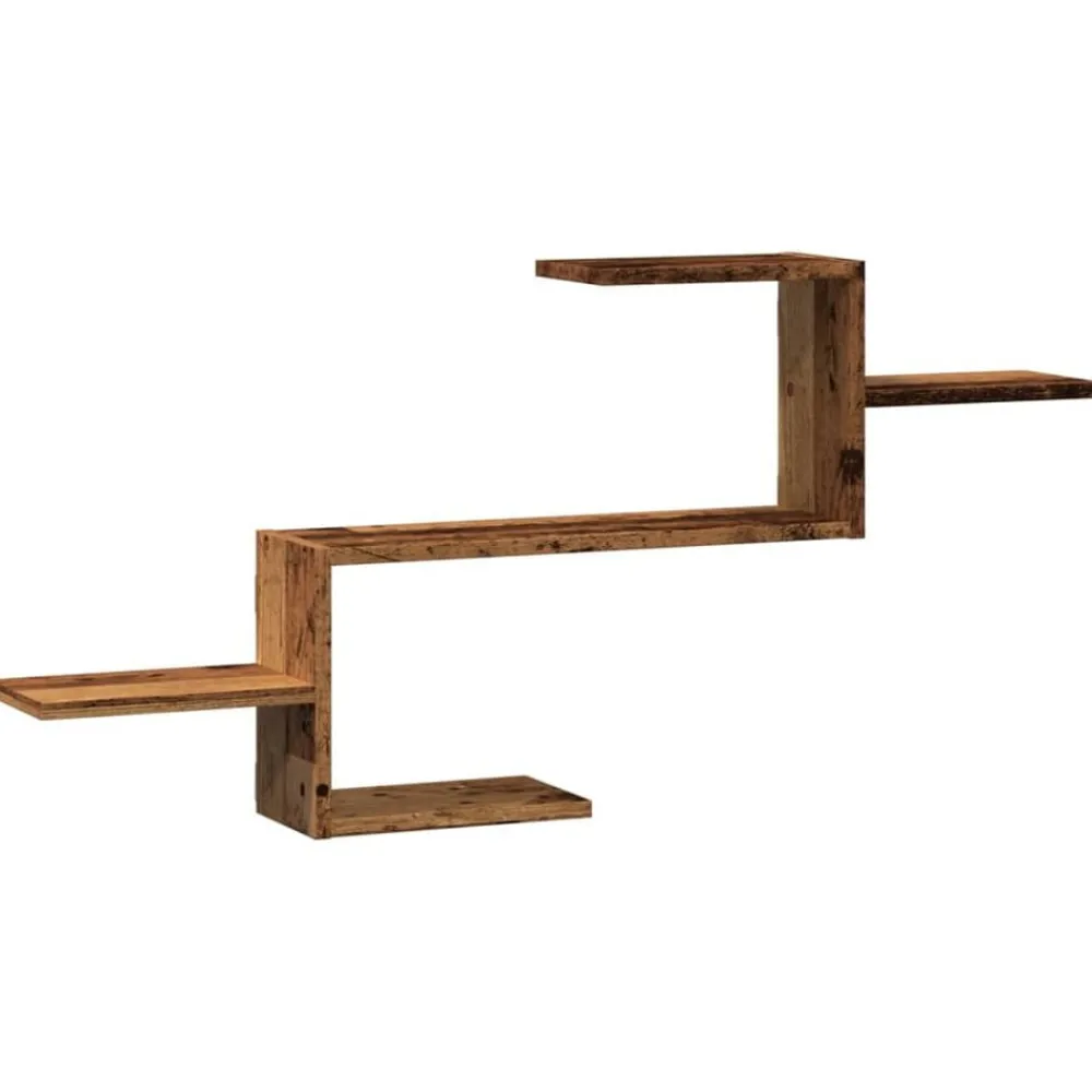 Wandschap 104x15x49 cm bewerkt hout kleurig>vidaXL Clearance