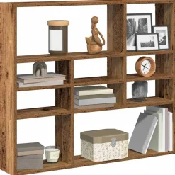 Wandschap 90x16x78 cm bewerkt hout kleurig><noscript><img width=
