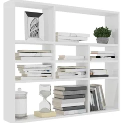 Boekenkasten & Wandplanken*vidaXL Wandschap 90x16x78 cm bewerkt hout Wit