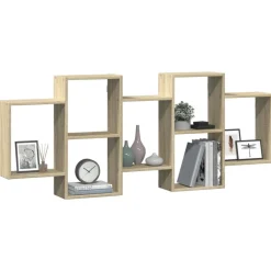 Wandschap 159x18x65 cm bewerkt hout kleurig><noscript><img width=