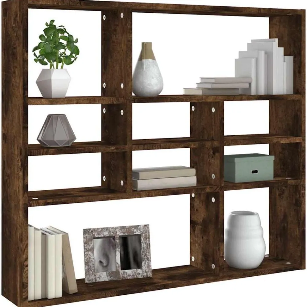 Wandschap 90x16x78 cm bewerkt hout kleurig>vidaXL Hot