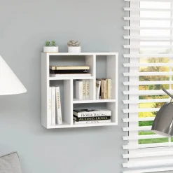 Boekenkasten & Wandplanken*vidaXL Wandschap 45,1x16x45,1 cm bewerkt hout Wit