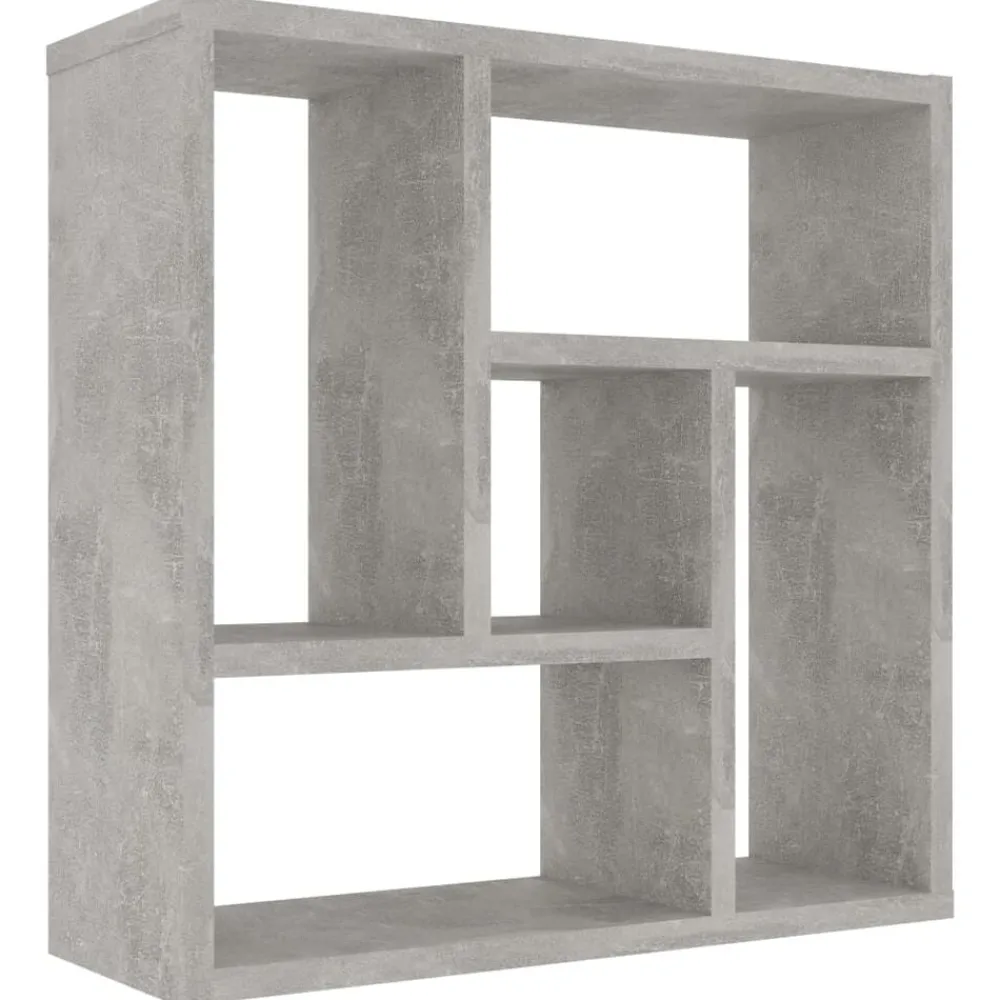 Boekenkasten & Wandplanken*vidaXL Wandschap 45,1x16x45,1 cm bewerkt hout Betongrijs