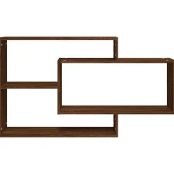 Boekenkasten & Wandplanken*vidaXL Wandschap 104x20x58,5 cm bewerkt hout bruin eikenkleur
