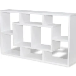 Boekenkasten & Wandplanken*vidaXL Wandschap zwevend 8 vakken Wit