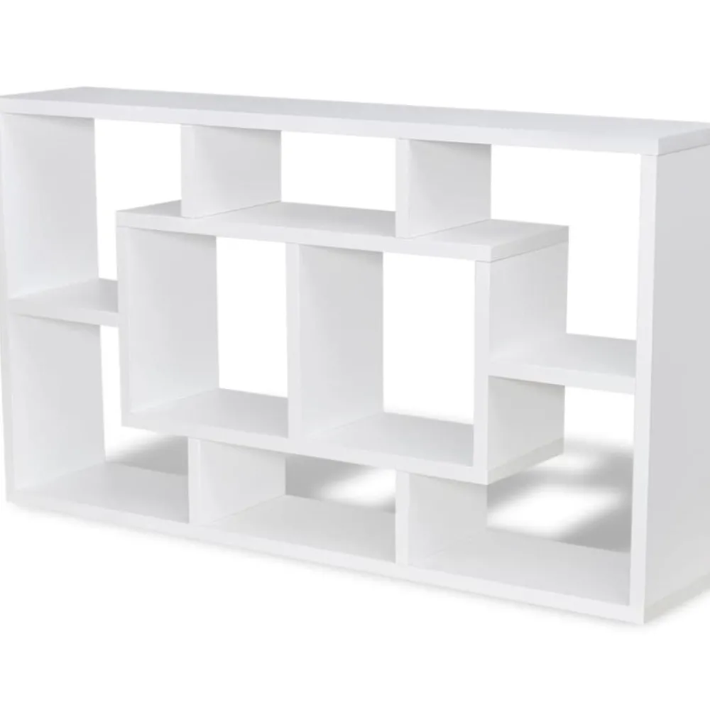 Boekenkasten & Wandplanken*vidaXL Wandschap zwevend 8 vakken Wit