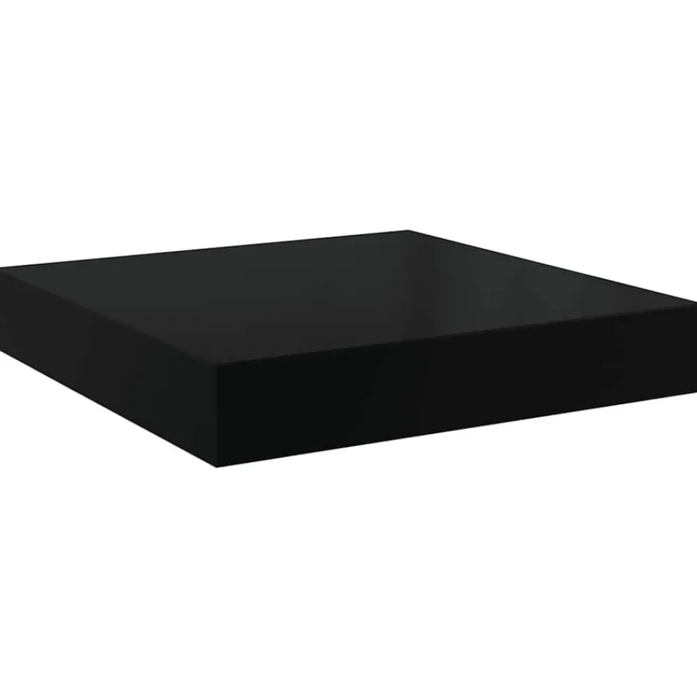Boekenkasten & Wandplanken*vidaXL Wandschap zwevend 23x23,5x3,8 cm MDF Hoogglans zwart