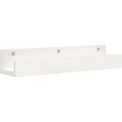 Boekenkasten & Wandplanken*vidaXL Wandschappen 2 st 50x12x9 cm massief grenenhout Wit