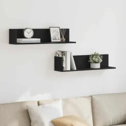 Wandschappen 2 st 75x16,5x16,5 cm bewerkt hout><noscript><img width=