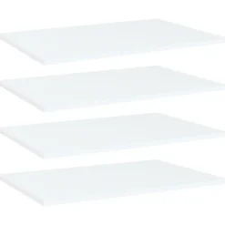 Boekenkasten & Wandplanken*vidaXL Wandschappen 4 st 60x40x1,5 cm bewerkt hout Wit