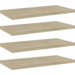 Wandschappen 4 st 40x20x1,5 cm bewerkt hout kleurig>vidaXL New