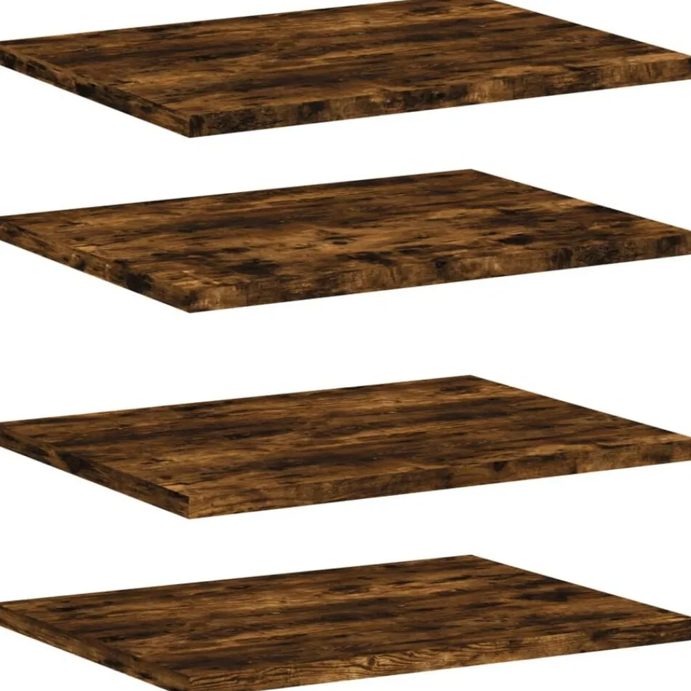 Boekenkasten & Wandplanken*vidaXL Wandschappen 4 st 40x30x1,5 cm bewerkt hout kleur Gerookt eiken