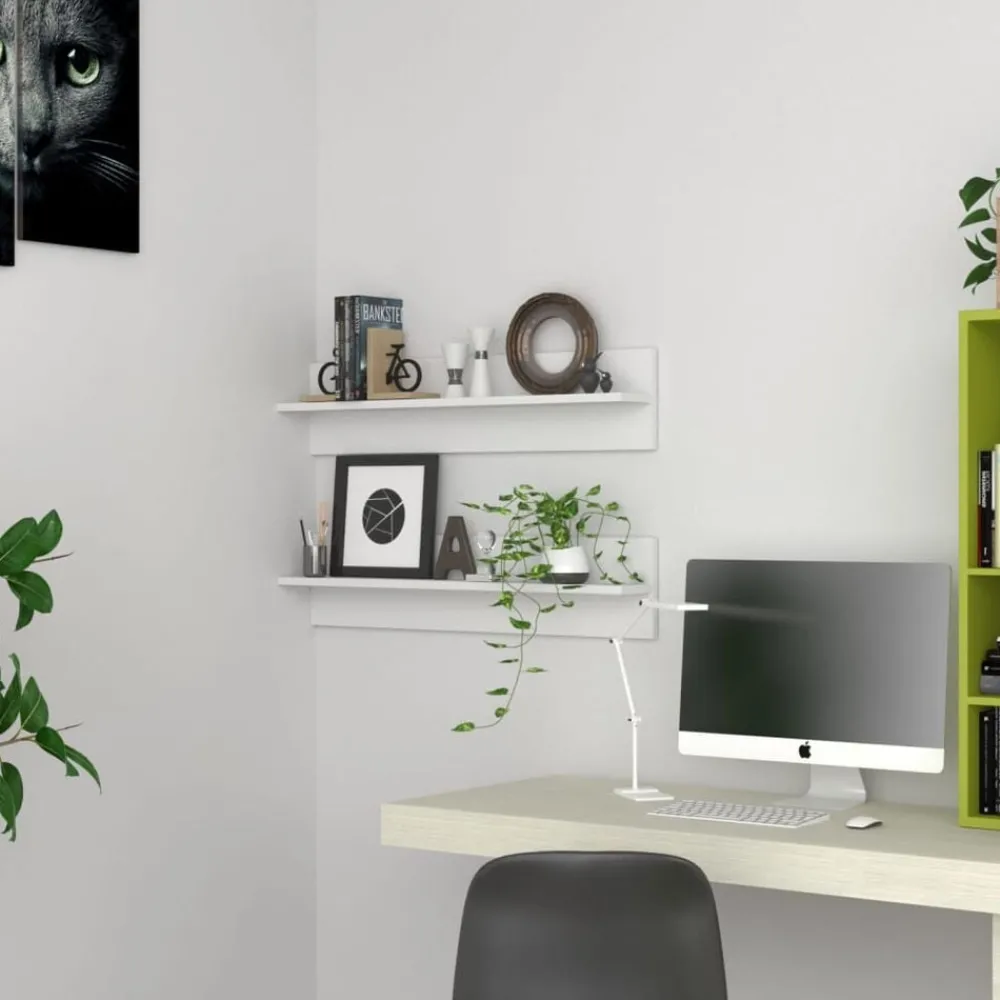 Wandschappen 2 st 80x11,5x18 cm bewerkt hout>vidaXL Online