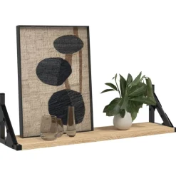 Boekenkasten & Wandplanken*vidaXL Wandschappen 2 st 60x15x15,5 cm kleurig Sonoma eiken