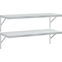 Boekenkasten & Wandplanken*vidaXL Wandschappen 2 st 100x40 cm roestvrijstaal kleurig Zilver