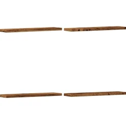 Wandschappen 4 st 40x10x1,5 cm bewerkt hout kleurig>vidaXL
