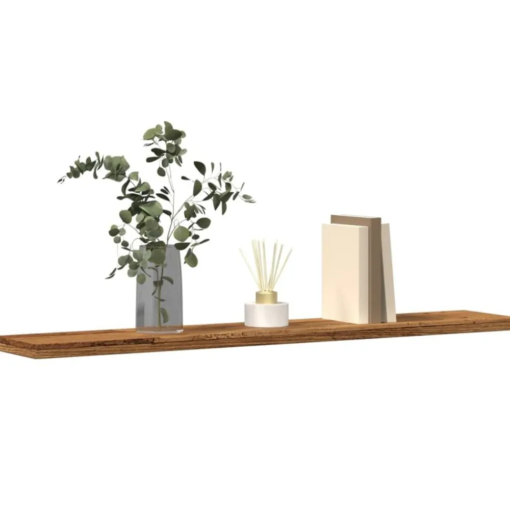 Wandschappen 4 st 60x10x1,5 cm bewerkt hout kleurig>vidaXL Clearance