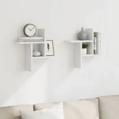 Boekenkasten & Wandplanken*vidaXL Wandschappen 2 st 38x12x38 cm bewerkt hout Wit