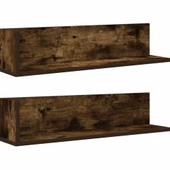 Wandschappen 2 st 75x16,5x16,5 cm bewerkt hout>vidaXL