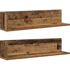 Wandschappen 2 st 75x16,5x16,5 cm bewerkt hout kleurig>vidaXL Hot