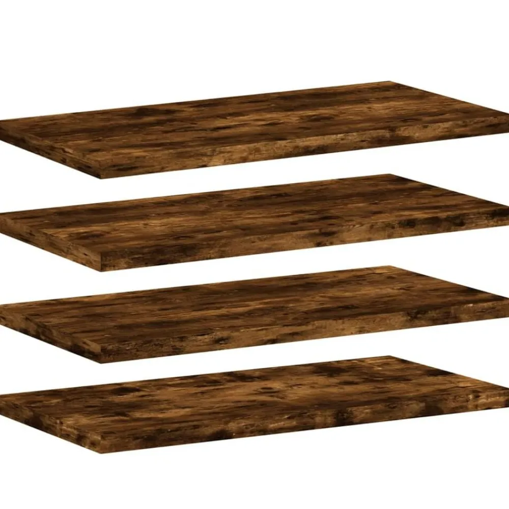 Boekenkasten & Wandplanken*vidaXL Wandschappen 4 st 40x20x1,5 cm bewerkt hout kleur Gerookt eiken