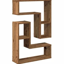 Boekenkasten & Wandplanken*vidaXL Wandschappen kubus 2 st 50x15x50 cm bewerkt hout kleur Oud hout