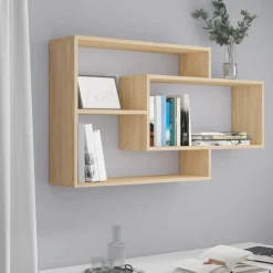 Boekenkasten & Wandplanken*vidaXL Wandschappen 104x20x58,5 cm bewerkt hout kleurig Sonoma eiken