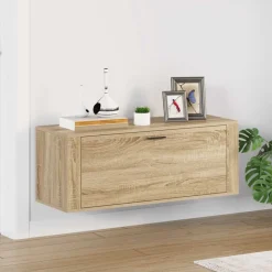 Huishoudelijke Benodigdheden*vidaXL Wandschoenenkast 100x35x38 cm bewerkt hout Sonoma eiken