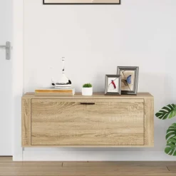 Huishoudelijke Benodigdheden*vidaXL Wandschoenenkast 100x35x38 cm bewerkt hout Sonoma eiken