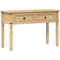 Tafels*vidaXL Wandtafel Corona 115x46x73 cm massief grenenhout