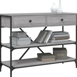 Wandtafel met lades en schappen bewerkt hout eiken><noscript><img width=