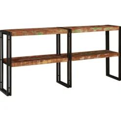 Tafels*vidaXL Wandtafel Multikleur 160 x 33 x 75 cm Massief Gerecycled Hout