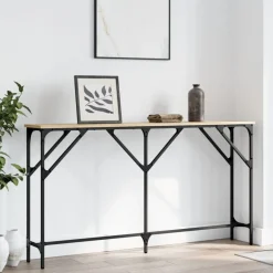 Wandtafel 140x23x75 cm bewerkt hout kleurig>vidaXL Clearance